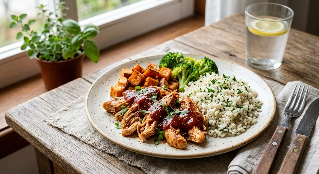 Frango ao Molho Barbecue Fit com Arroz